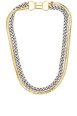 Demarson Nadine Necklace in 12k Shiny Gold & Silver, view 1, click to view large image.