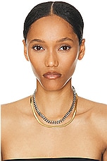 Demarson Nadine Necklace in 12k Shiny Gold & Silver, view 2, click to view large image.