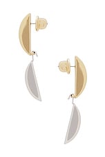 Demarson Everly Earrings in 12k Shiny Gold & Silver, view 2, click to view large image.