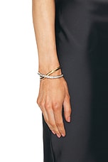 Demarson Amani Cuff Bracelet in 12k Shiny Gold & Crystal, view 2, click to view large image.