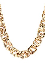 Demarson Mia Necklace in 12k Shiny Gold, view 3, click to view large image.