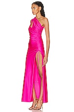 Dundas Rita Gown in Fluo Pink, view 3, click to view large image.