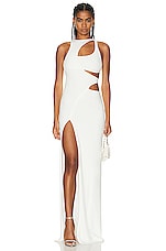 Dundas Apollonia Gown in White, view 1, click to view large image.