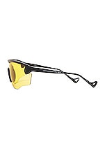 District Vision Junya Racer Sunglasses in Black & D+ Sports Yellow, view 3, click to view large image.