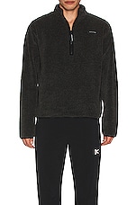 District Vision Doug Half Zip Fleece Sweater in Charcoal, view 4, click to view large image.