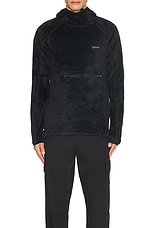 District Vision Polartec Hooded Running Midlayer in Black, view 4, click to view large image.