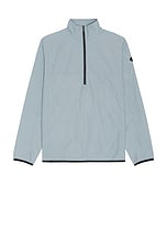 District Vision Dwr Recycled Half Zip Packable Shell in Pale Blue, view 1, click to view large image.