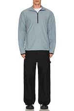 District Vision Dwr Recycled Half Zip Packable Shell in Pale Blue, view 4, click to view large image.