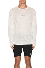 District Vision Hemp Long Sleeve T Shirt in Sea Ranch White, view 3, click to view large image.