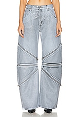 EB Denim Zipped Frederic Wide Leg in Luna, view 1, click to view large image.