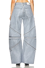 EB Denim Zipped Frederic Wide Leg in Luna, view 3, click to view large image.