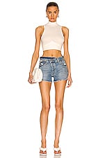 EB Denim Crossover Shorts in Jeanette, view 4, click to view large image.