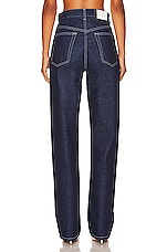 EB Denim High Rise Straight in Midnight, view 3, click to view large image.
