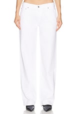 EB Denim Low Rise Baggy in White, view 1, click to view large image.