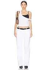 EB Denim Low Rise Baggy in White, view 5, click to view large image.