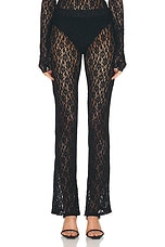 EB Denim Low Rise Legging in Black Lace, view 1, click to view large image.