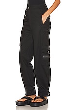 EB Denim Cargo Pants in Black, view 3, click to view large image.