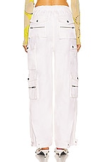 EB Denim Cargo Pants in White, view 4, click to view large image.