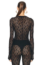 EB Denim Lombardi Top in Black Lace, view 3, click to view large image.