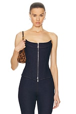 EB Denim Claire Corset in Midnight, view 1, click to view large image.