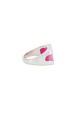 Ellie Mercer Two Piece Signet Ring in Pink, view 2, click to view large image.