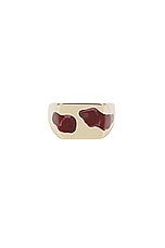 Ellie Mercer Two Piece Signet Ring in Brown, view 1, click to view large image.