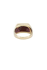 Ellie Mercer Two Piece Signet Ring in Brown, view 3, click to view large image.