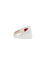 Ellie Mercer One Piece Signet Ring in Red, view 2, click to view large image.