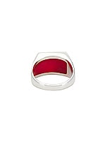 Ellie Mercer One Piece Signet Ring in Red, view 3, click to view large image.