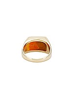 Ellie Mercer One Piece Signet Ring in Orange, view 3, click to view large image.