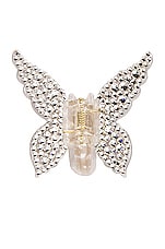 Emi Jay for FWRD Crystal Papillon Clip in Meringue & White, view 1, click to view large image.
