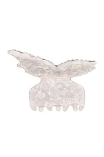 Emi Jay for FWRD Crystal Papillon Clip in Meringue & White, view 2, click to view large image.