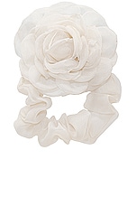 Emi Jay Camellia Scrunchie in Oyster, view 1, click to view large image.