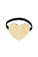 Emi Jay Heart Hair Tie in Gold Tiara, view 1, click to view large image.