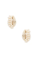 Eliou Congo Earrings in White, view 1, click to view large image.