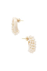 Eliou Congo Earrings in White, view 2, click to view large image.