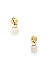 Eliou Stina Earrings in Gold Plated & Pearl, view 1, click to view large image.