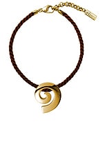 Eliou Volu Necklace in Brown, view 1, click to view large image.