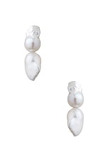 Eliou Yara Earrings in White, view 1, click to view large image.