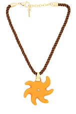 Eliou Sole Necklace in Orange, view 1, click to view large image.