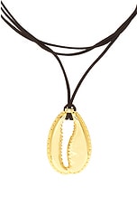 Eliou Concha Wrap Necklace in Gold Plated, view 2, click to view large image.