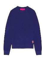The Elder Statesman Simple Crew in Blue Jay, view 1, click to view large image.