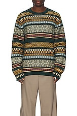 The Elder Statesman Hazy Isle Crewneck in Multi, view 4, click to view large image.