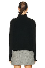 The Elder Statesman Highland Crop Sweater in Black, view 3, click to view large image.