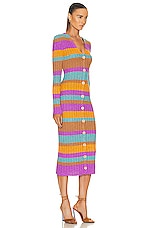 The Elder Statesman Rib June Stripe Duster in Multi, view 2, click to view large image.