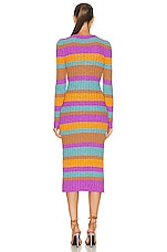 The Elder Statesman Rib June Stripe Duster in Multi, view 3, click to view large image.