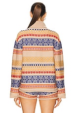 The Elder Statesman Hazy Isle Turtleneck Sweater in Multi, view 3, click to view large image.
