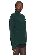 The Elder Statesman Relaxed Turtleneck Sweater in Willow, view 2, click to view large image.