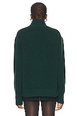 The Elder Statesman Relaxed Turtleneck Sweater in Willow, view 3, click to view large image.