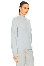 The Elder Statesman Heavy Balloon Pullover Sweater in Bluebelle, view 2, click to view large image.